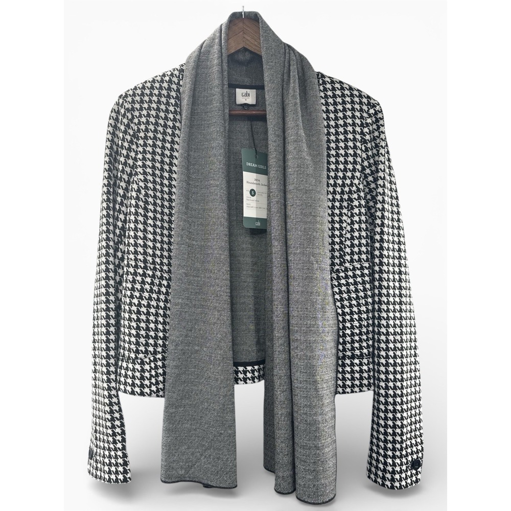 CAbi Dream Girls Houndstooth Jacket 3904 Womens Size Small Black White NWT - Picture 3 of 12
